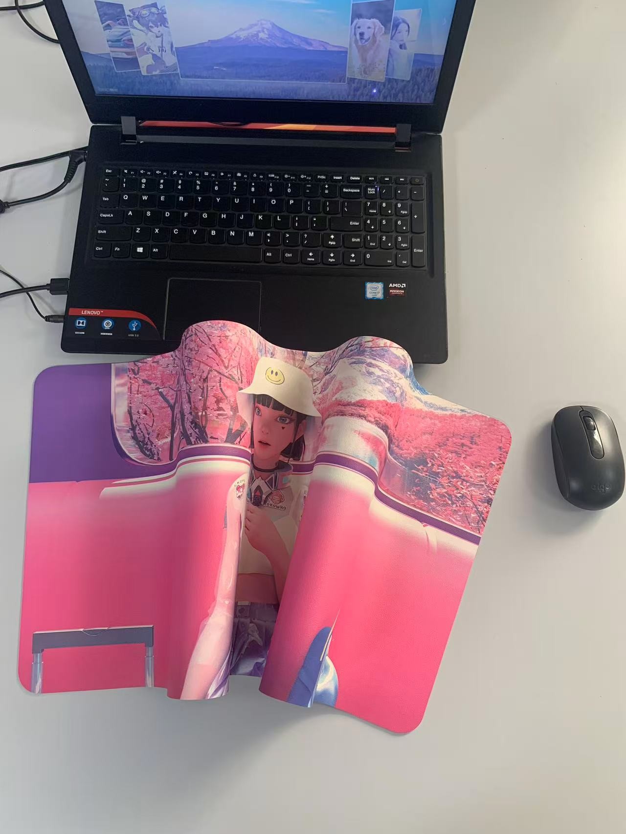 雙面防滑皮革鼠標墊，辦公寫字桌墊，電競游戲桌墊支持定制